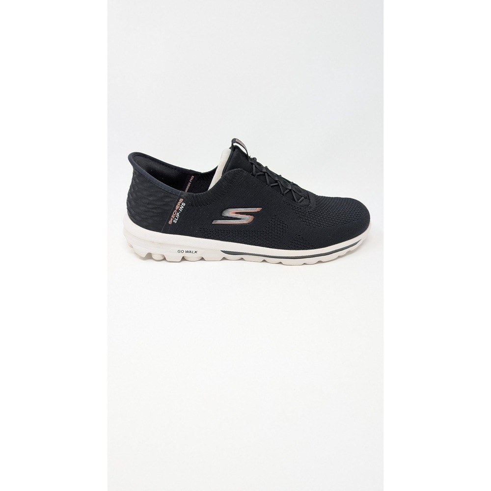 Skechers Go Walk Slip Ins Women's Black Air Cooled Memory Foam Sneaker Size 10.5